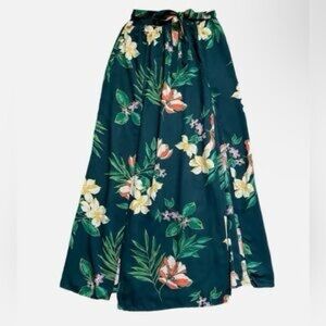 Patrons of Peace Floral Green Maxi Skirt